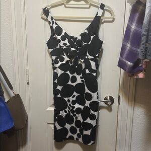 Allen B. By Allen Schwartz Black and White Mini Dress